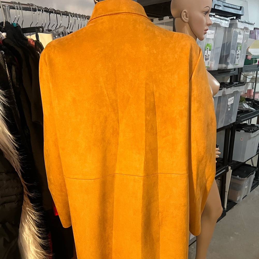 Marc New York Duster Length Faux Suede Coat, made Andrew Marc. Size XL- NWOT - Picture 7 of 8